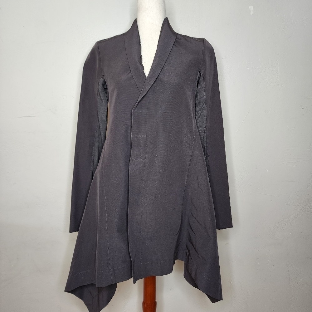 Rare Rick Owens Avant Garde Cotton Blend Flare Coat